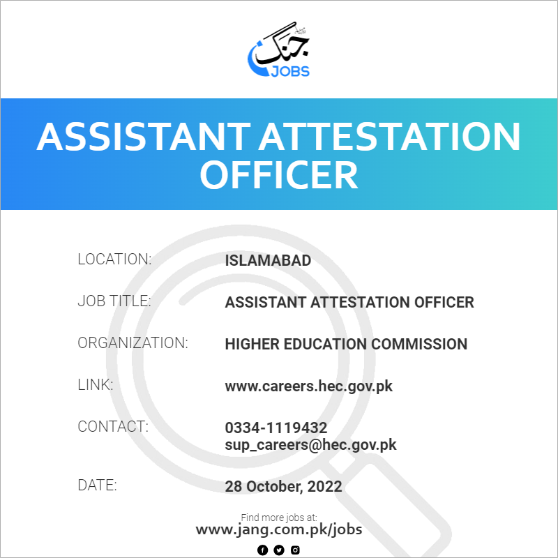 Assistant Attestation Officer