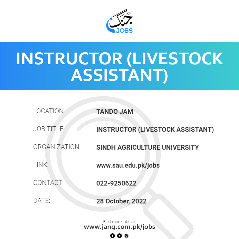 Instructor (Livestock Assistant)