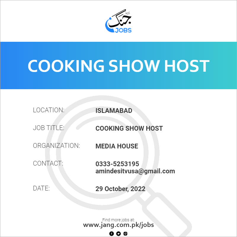 Cooking Show Host