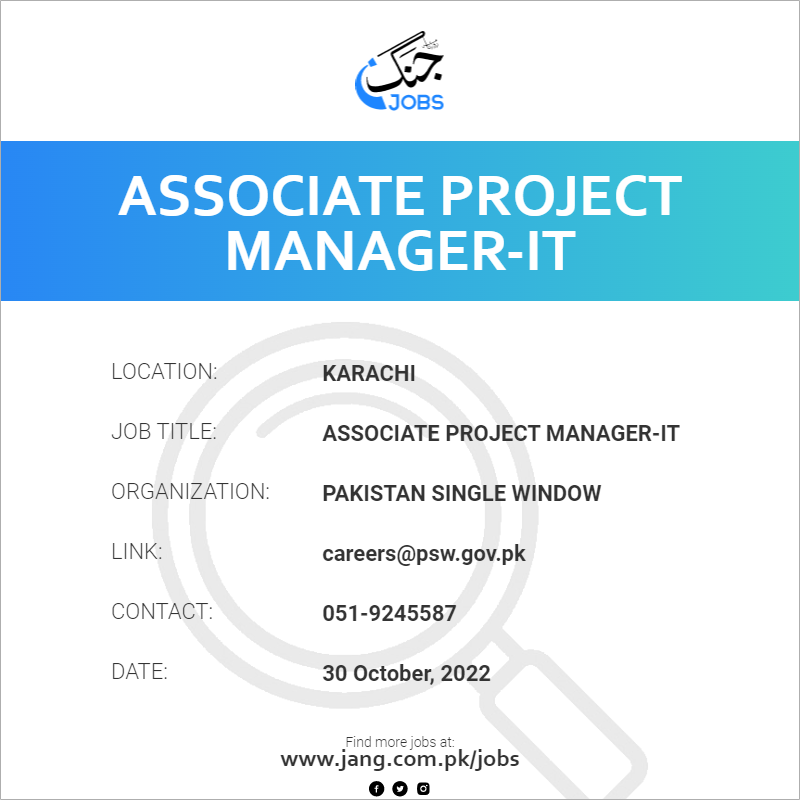 associate-project-manager-it-job-pakistan-single-window-jobs-in