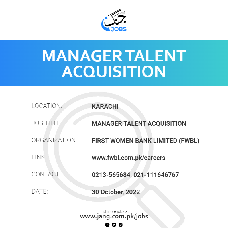 Assistant Manager Talent Acquisition Job Description