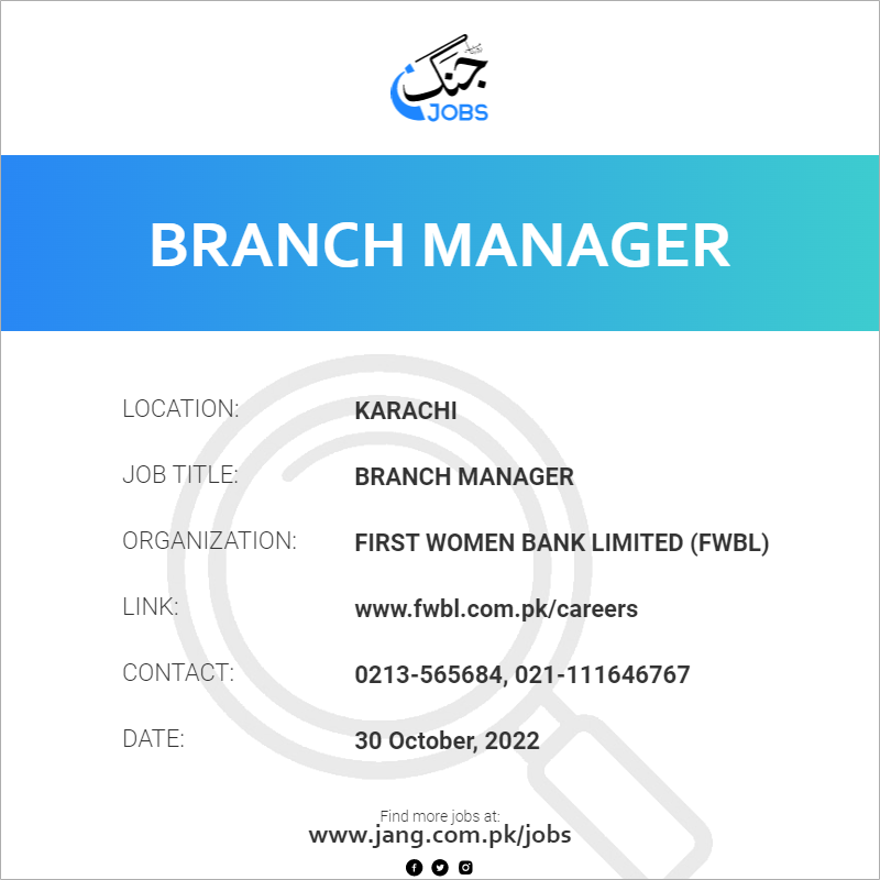 branch-manager-job-first-women-bank-limited-fwbl-jobs-in-karachi