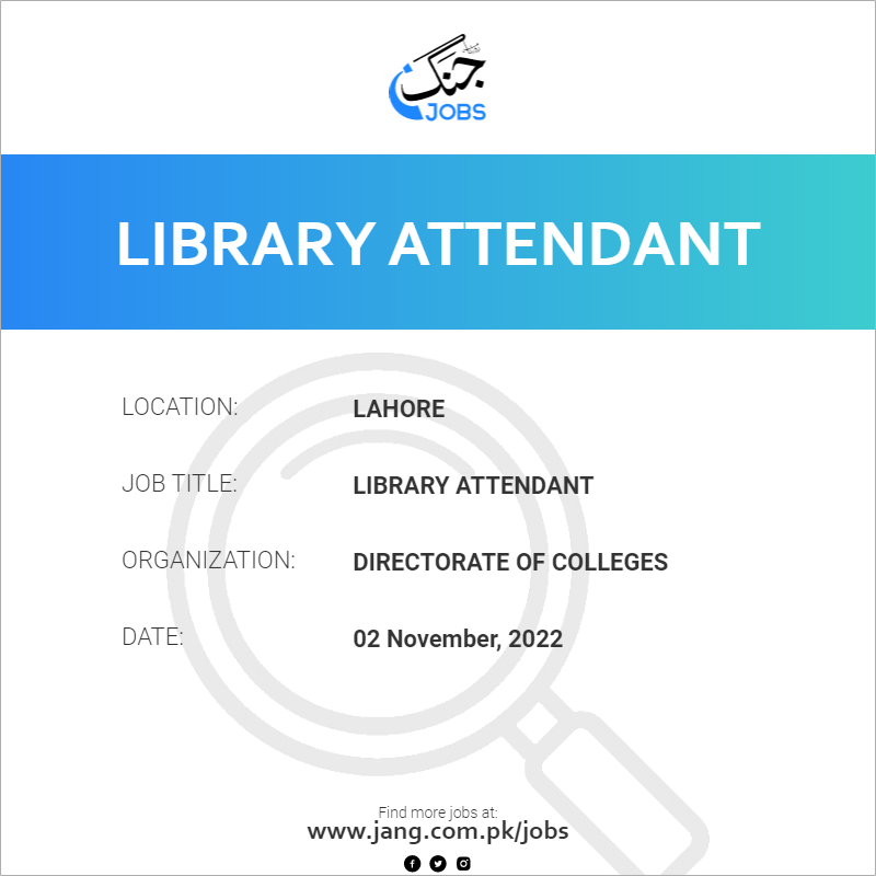 Library Attendant Job Description