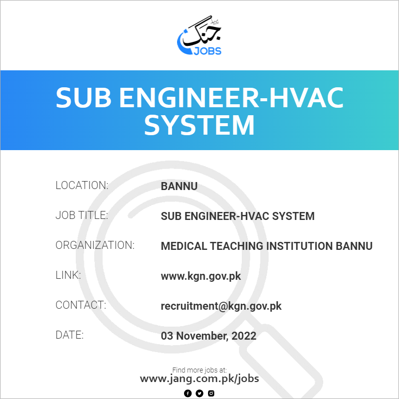 Sub Engineer-HVAC System