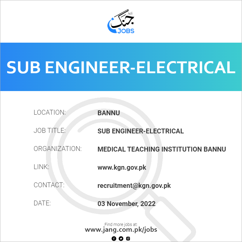 Sub Engineer-Electrical