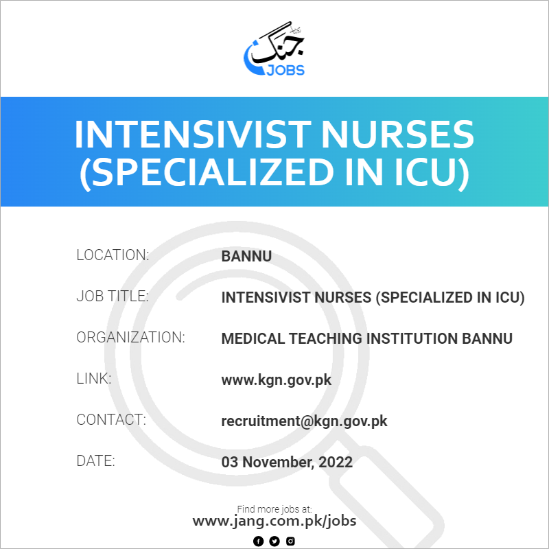 Intensivist Nurses (Specialized In ICU)