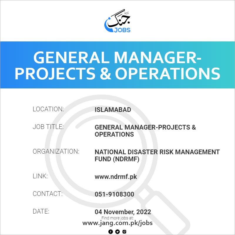 General Manager-Projects & Operations