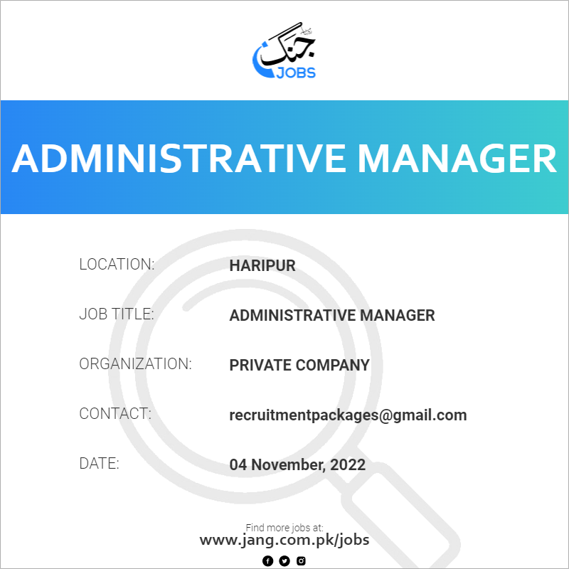 Administrative Manager