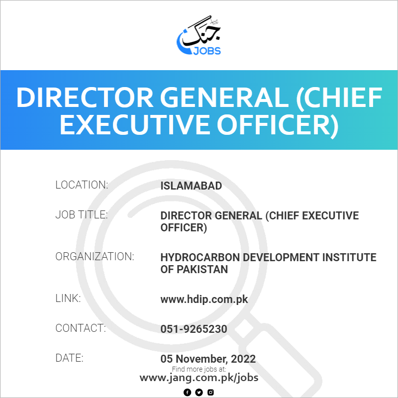 Director General (Chief Executive Officer)