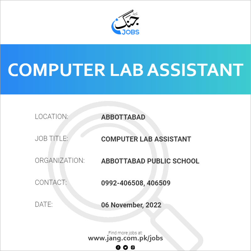 Computer Lab Assistant