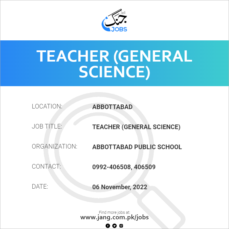 Teacher (General Science)
