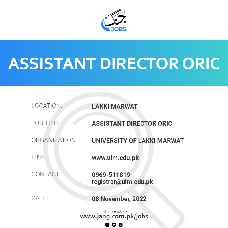 Assistant Director ORIC