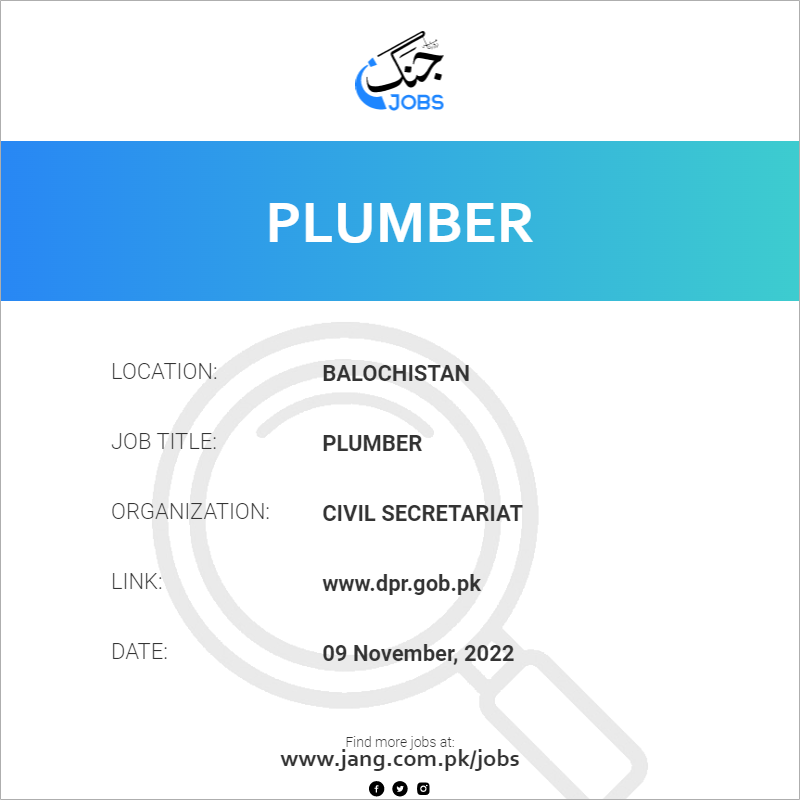 plumber-job-civil-secretariat-jobs-in-balochistan-54849