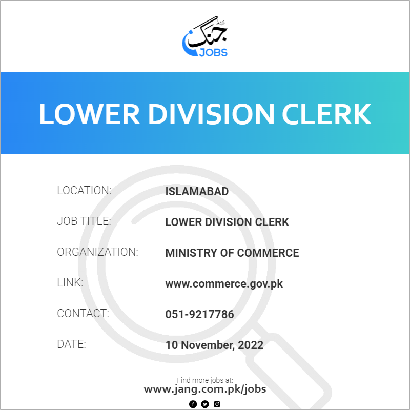 LOwer Division Clerk