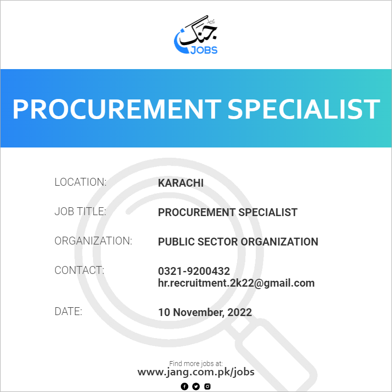 procurement-specialist-job-public-sector-organization-jobs-in