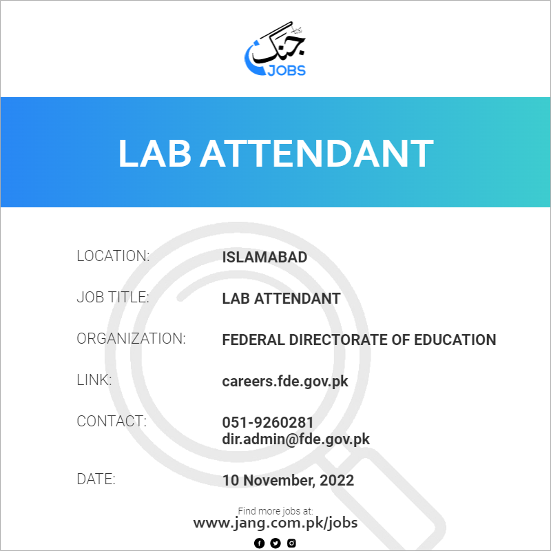 Lab Attendant