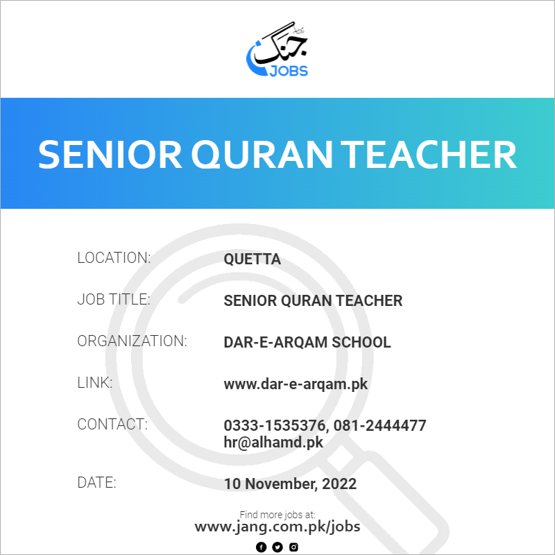 Senior Quran Teacher