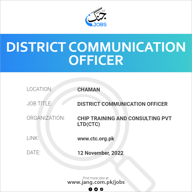 District Communication Officer
