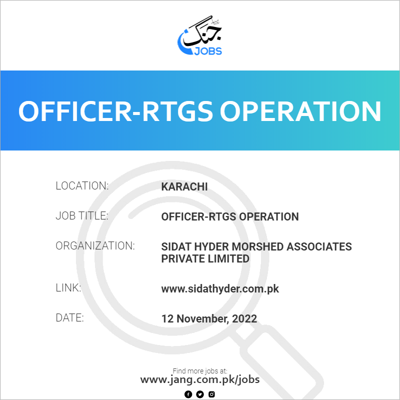 Officer-RTGS Operation