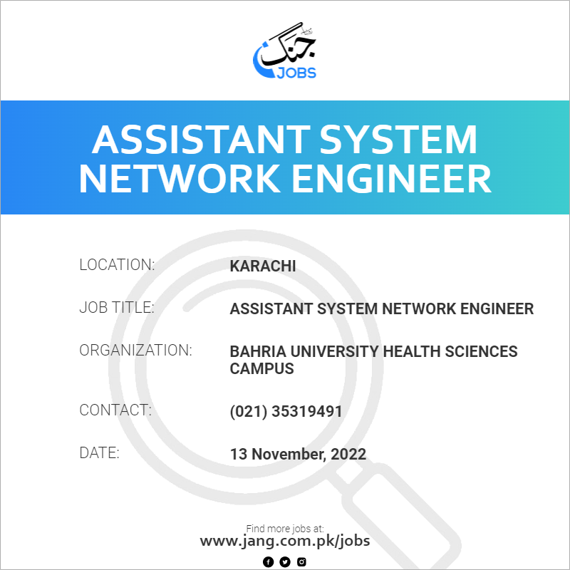 Assistant System Network Engineer