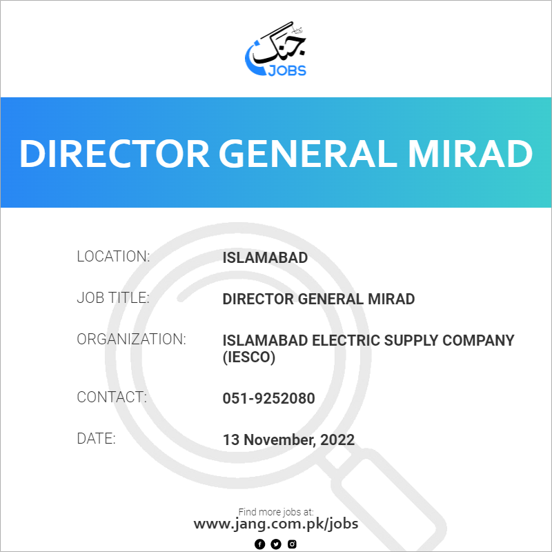 Director General MIRAD