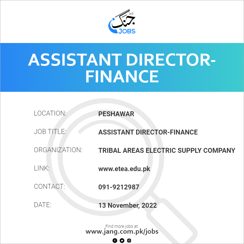 Assistant Director-Finance