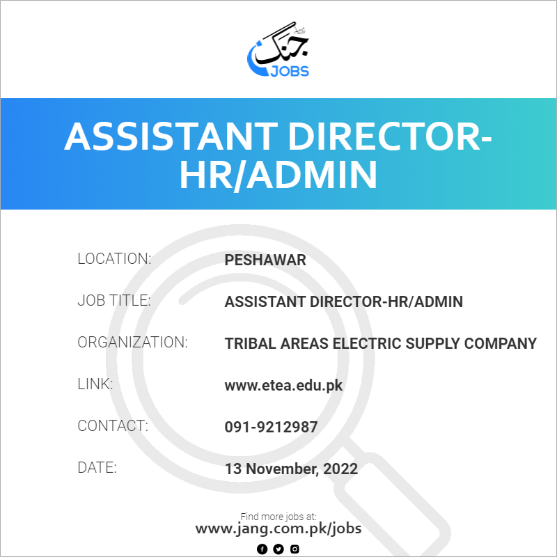 Assistant Director-HR/Admin