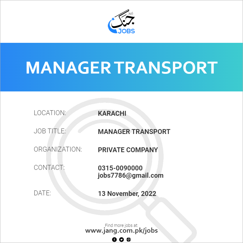 Regional Transportation Manager Jobs