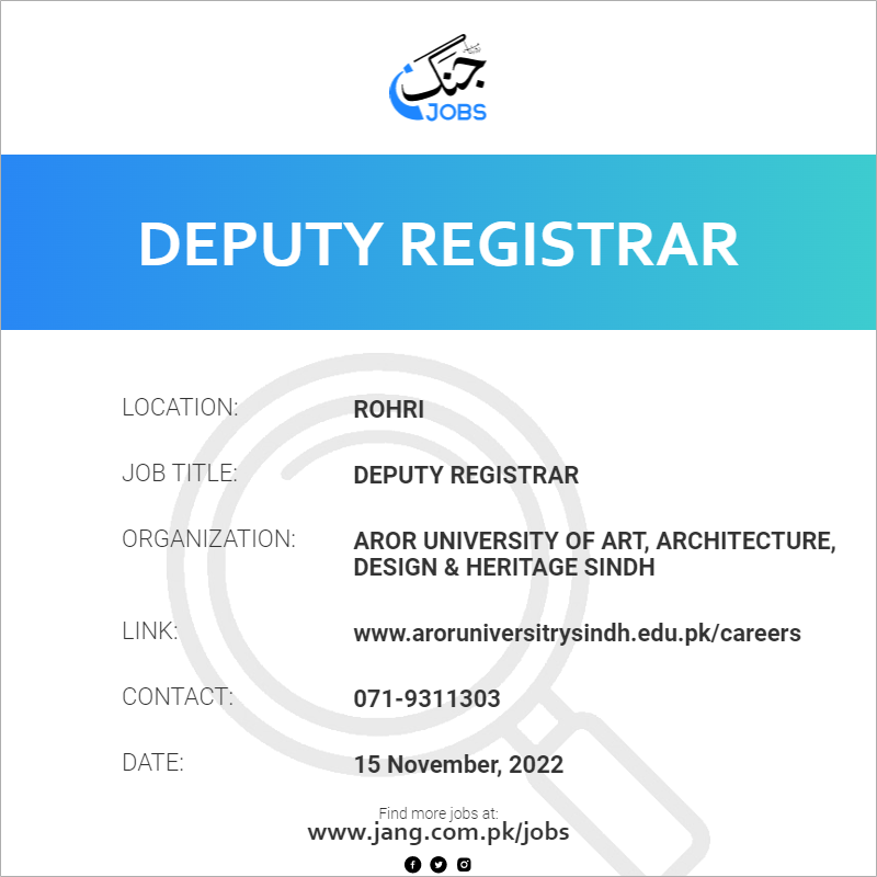 Deputy Registrar