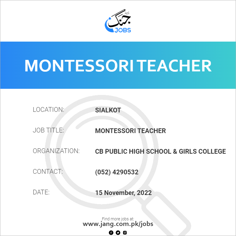 Montessori Teacher