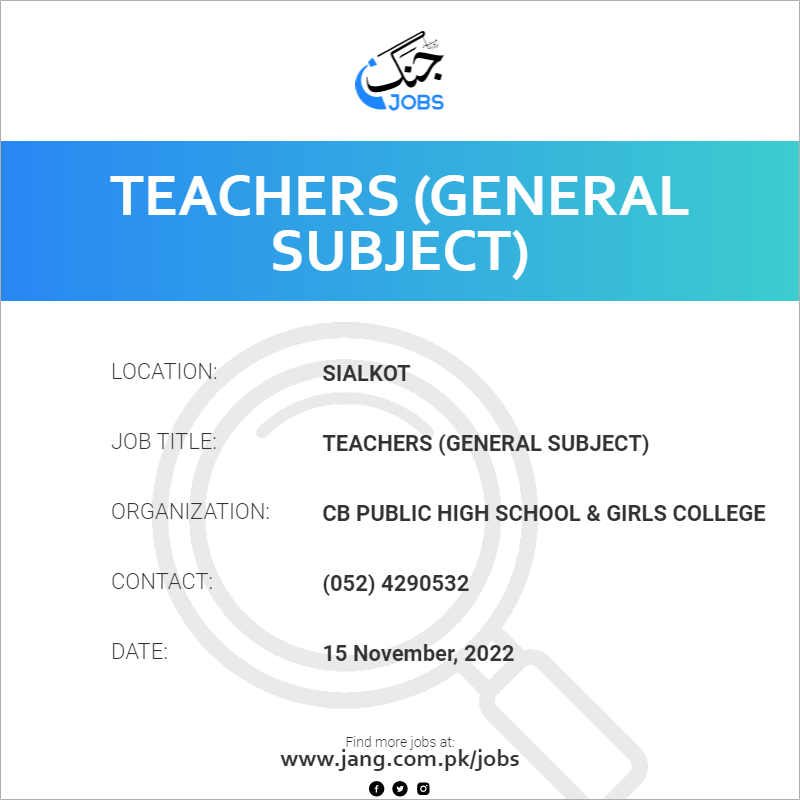 Teachers (General Subject)