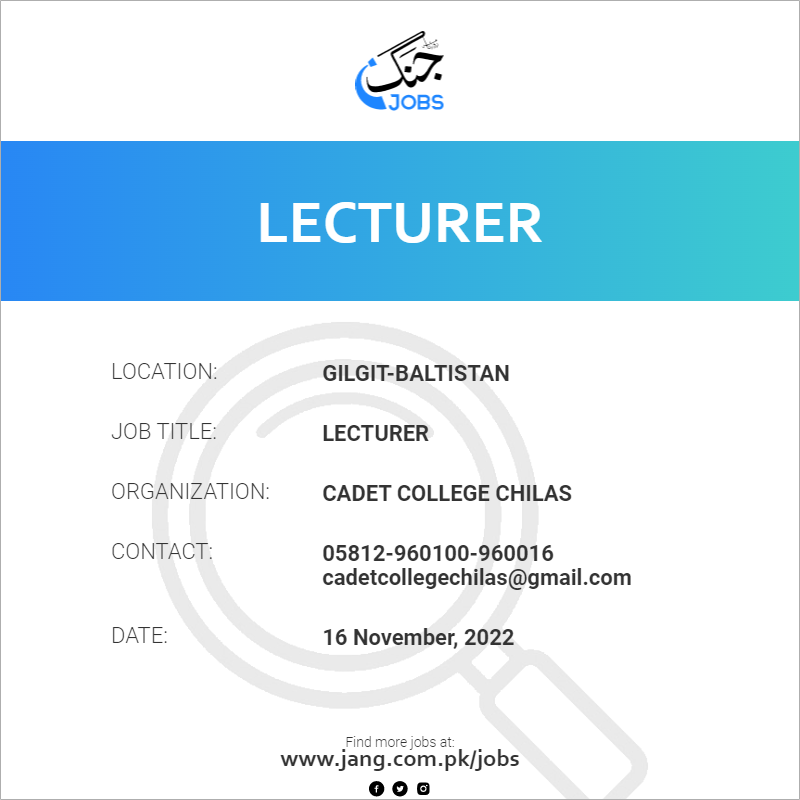 Lecturer