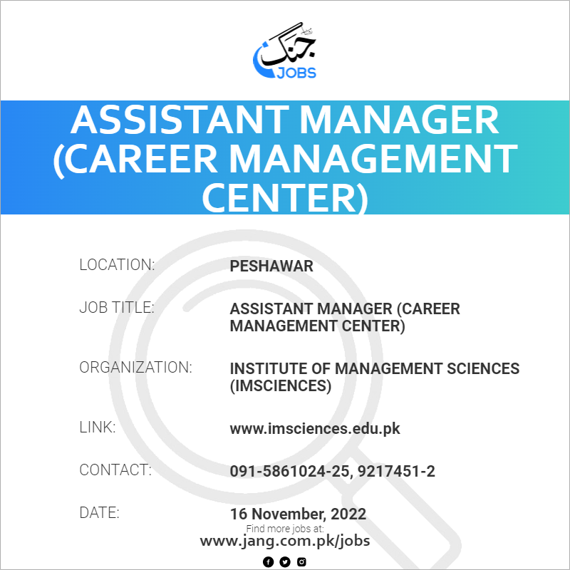 Assistant Manager (Career Management Center)