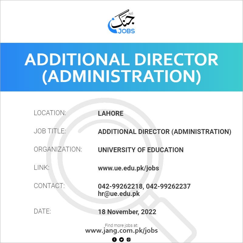 Additional Director (Administration)