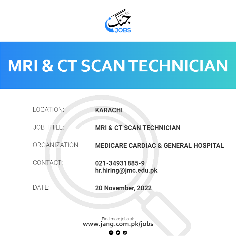 MRI & CT Scan Technician