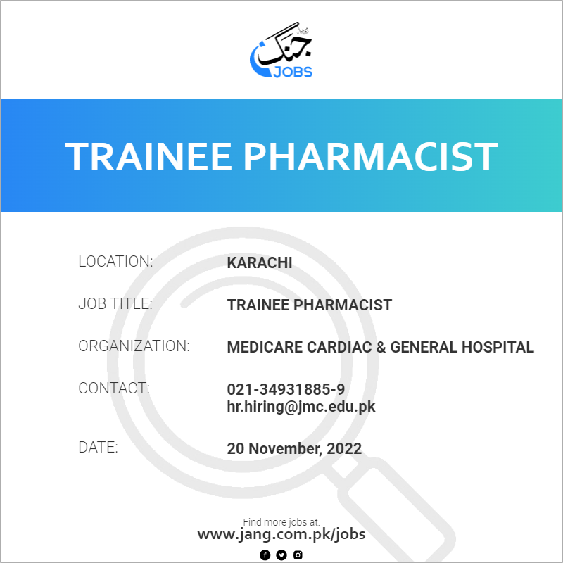Trainee Pharmacist