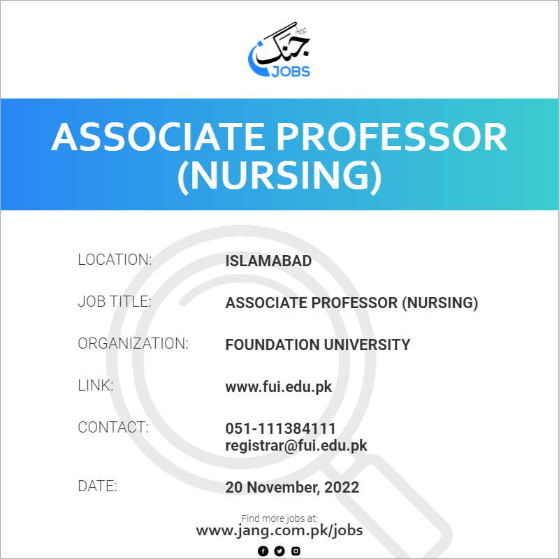 Associate Professor (Nursing)
