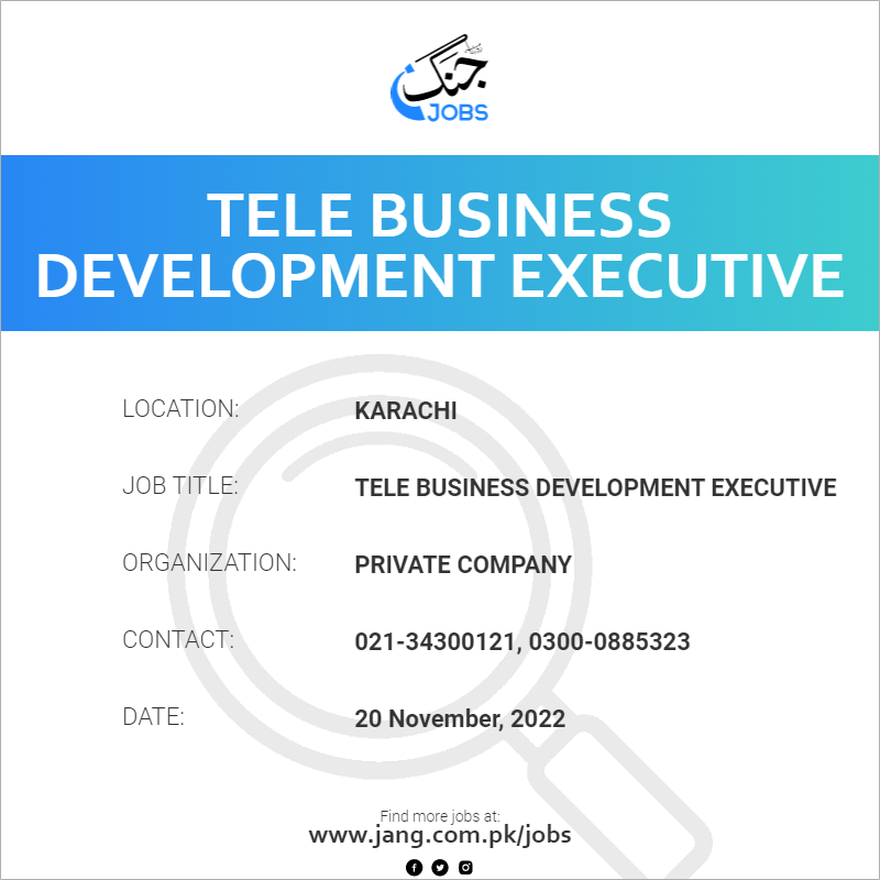 Tele Business Development Executive