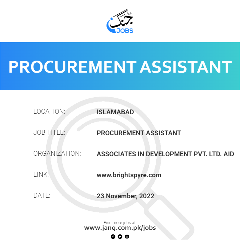 procurement-assistant-job-associates-in-development-pvt-ltd-aid