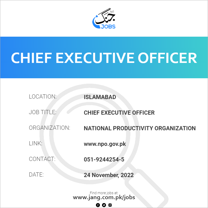 Chief Executive  Officer