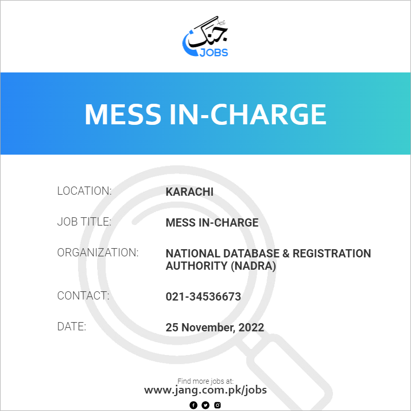 Mess In-Charge