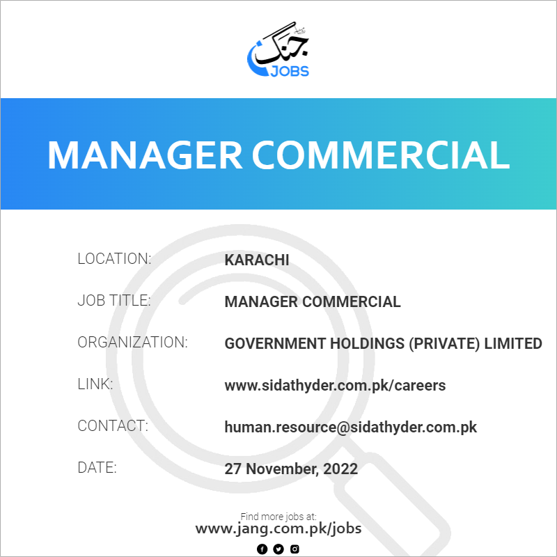 Manager Commercial