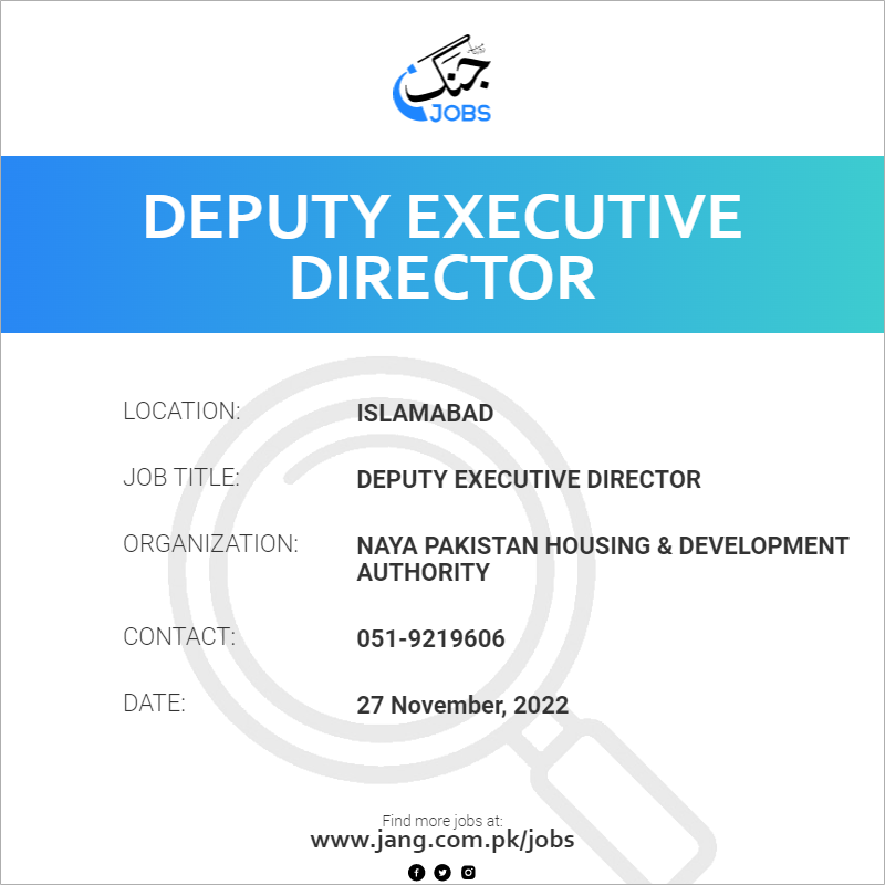 Deputy Executive Director