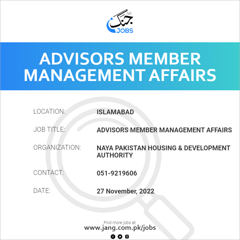 Advisors Member Management Affairs