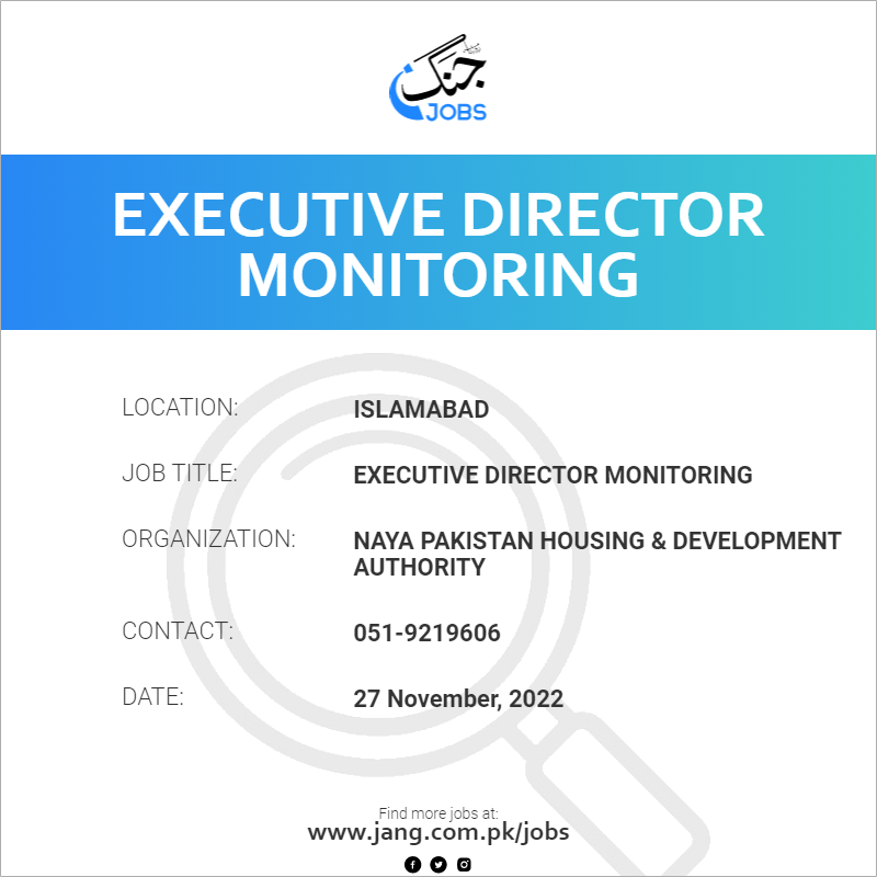 Executive Director Monitoring