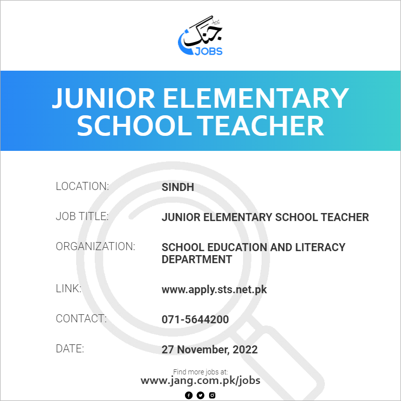 Junior Elementary School Teacher