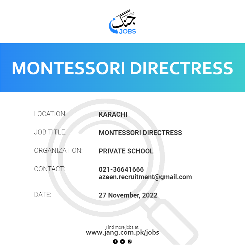 Montessori Directress