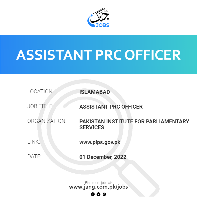 Assistant PRC Officer