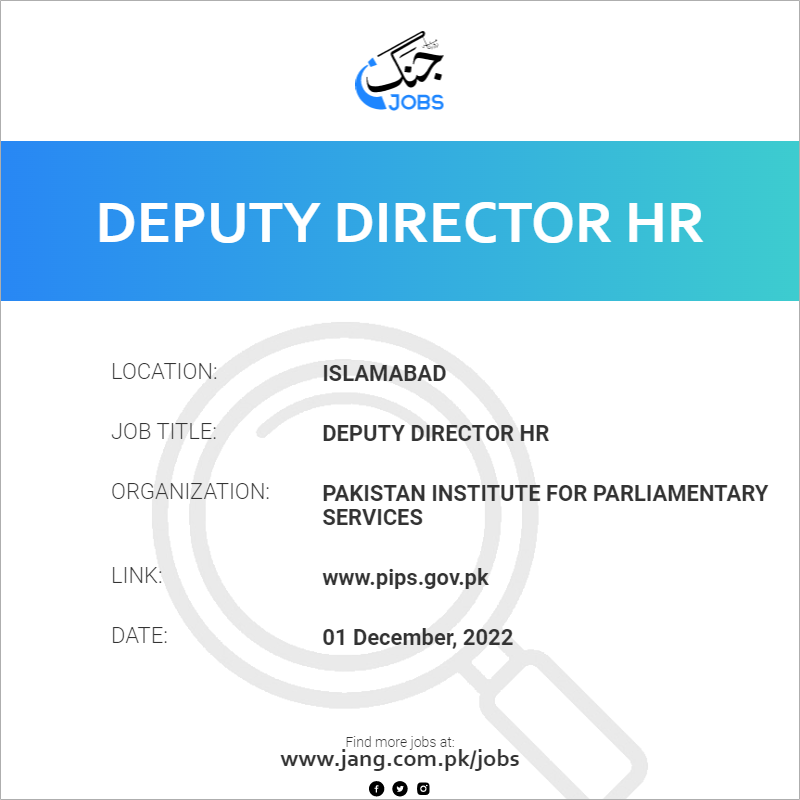 Deputy Director HR