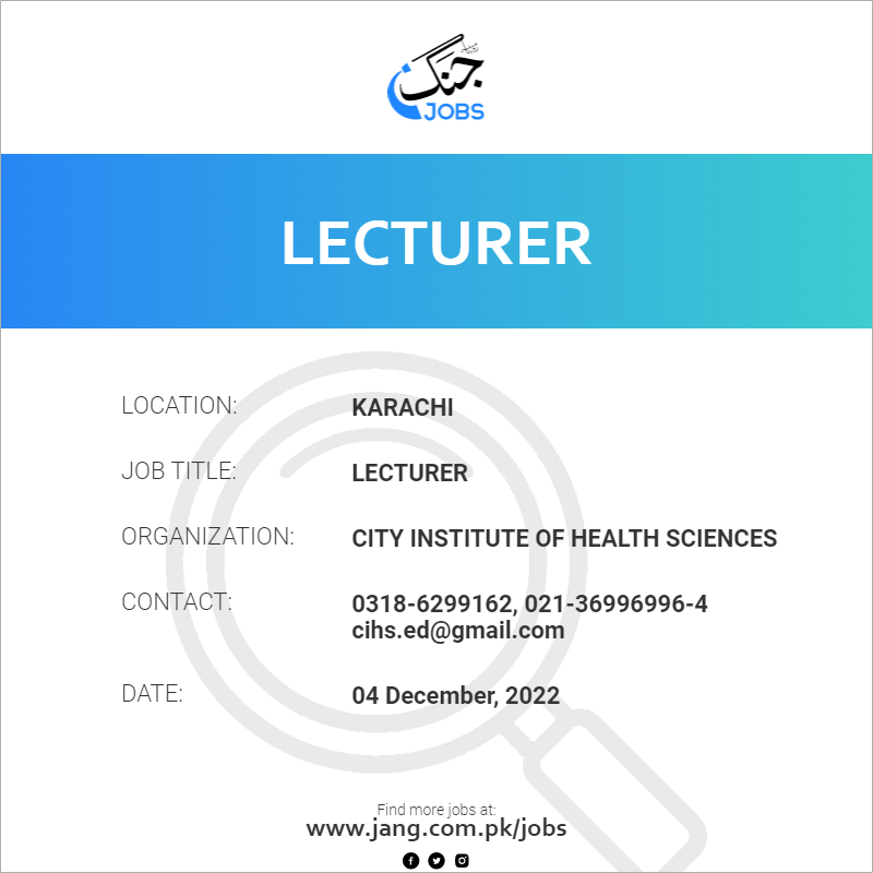 Lecturer